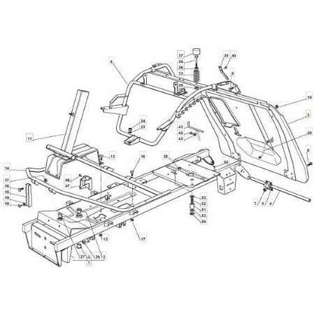 PLACA TRASERA PINTADA RIDER 72 ORIGINAL STIGA - 384545057/3 | Newgardenstore.eu