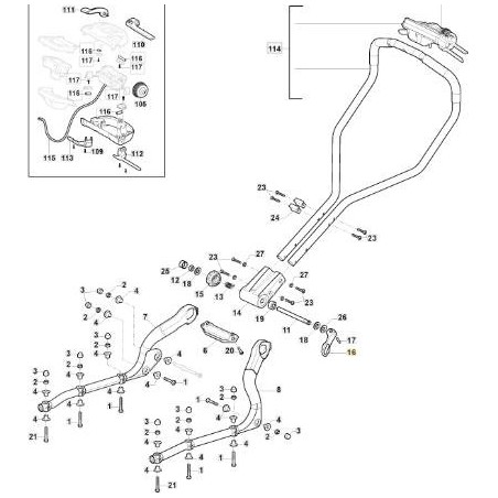 SCHNELLSPANNHEBEL AUS ALUMINIUM MODELL 1 ORIGINAL STIGA - 322319535/0 | Newgardenstore.eu