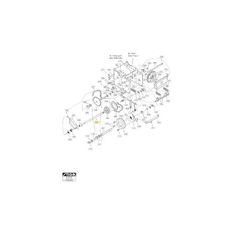 EJE Y CASQUILLO (1074 P) ORIGINAL STIGA - 1812-2001-01