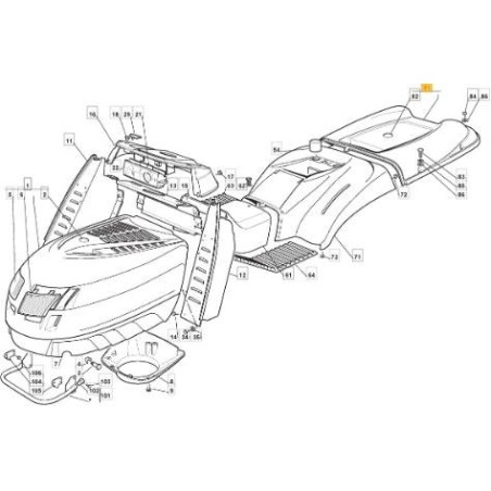 TAPA BOLSA TCP ROJA 300941 GGP03/04 ORIGINAL STIGA - 382110200/1 | Newgardenstore.eu