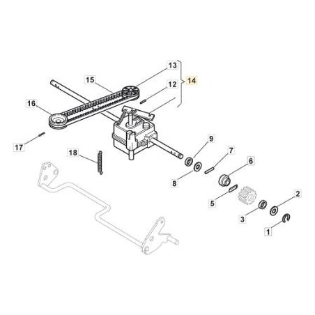 FR. GRUPO DE TRACCION TURBO 50-55 ORIGINAL STIGA - 181003085/0 | Newgardenstore.eu