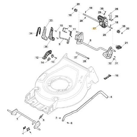TRANSMISIÓN ELÉCTRICA GT 36V BLDC x MCS50-CP1 ORIGINAL STIGA - 181003137/0 | Newgardenstore.eu