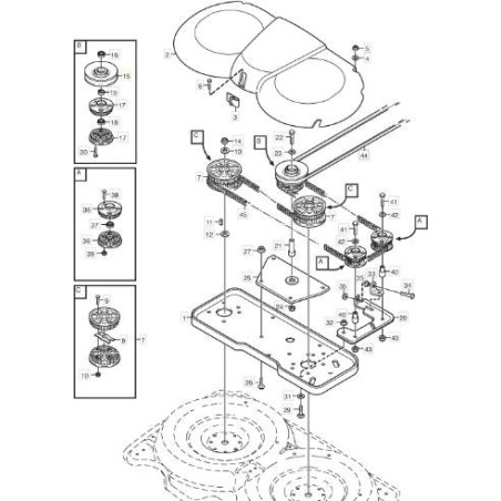 PULEGGIA P.107M(VEL.LENTA) D.1 ORIGINALE STIGA - 1134-4315-01 | Newgardenstore.eu