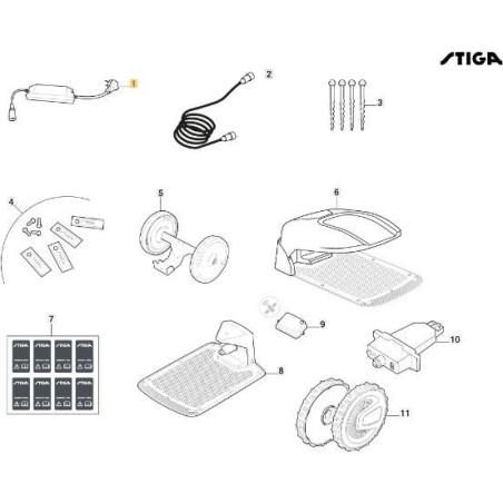ALIMENTATION EXTERNE POUR ROBOT 4Ah - UK ORIGINAL STIGA - 118204162/0 | Newgardenstore.eu