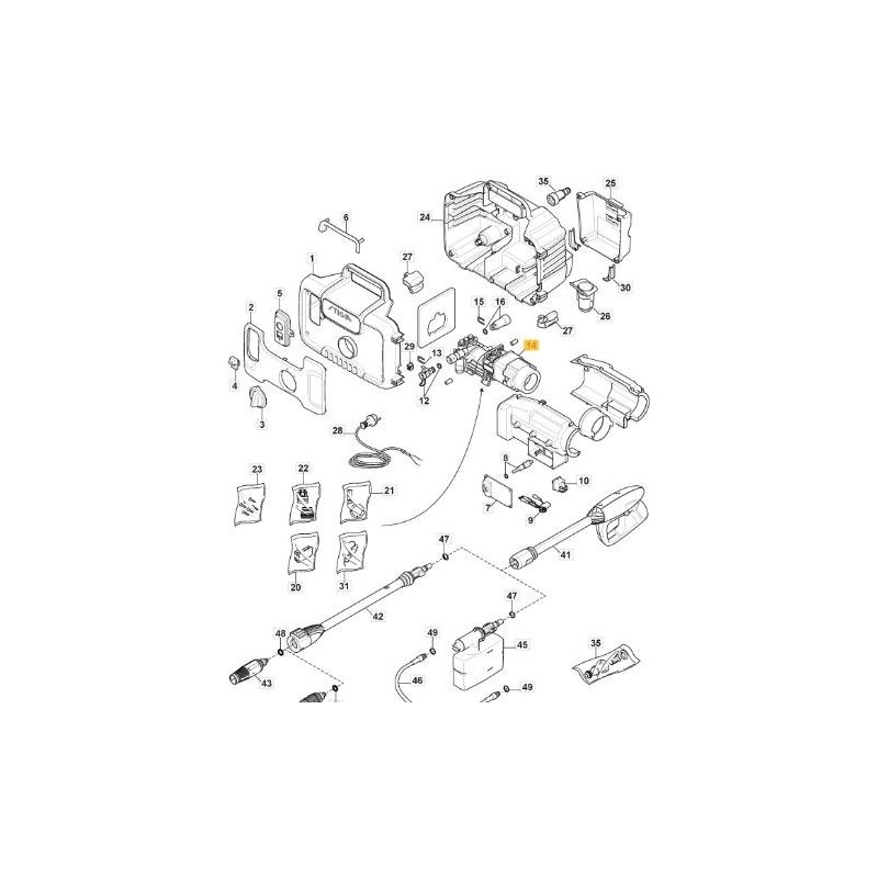 ORIGINAL STIGA PUMP + ELECTRIC MOTOR ASSEMBLY - 118821015/0