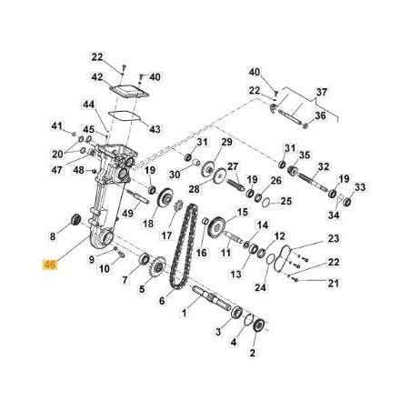 ORIGINAL STIGA TRANSMISSION CRANKCASE - 118802815/0 | Newgardenstore.eu