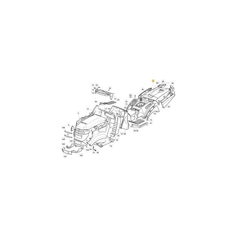 TAPA BOLSA TCX AMARILLA 122410 05/06 ORIGINAL STIGA - 325110308/0