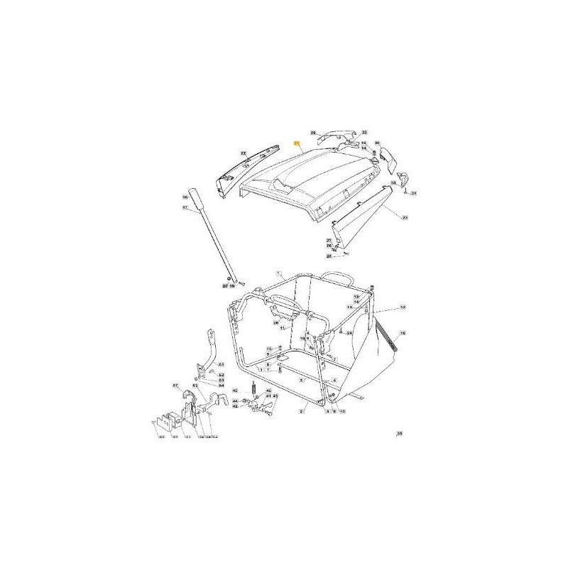 TAPA BOLSA TCX ROJA 300941 GGP 05/06 ORIGINAL STIGA - 325110302/0