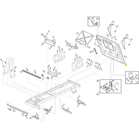 PLACA TRASERA ER1-2 E-C ORIGINAL STIGA - 327543065/0 | Newgardenstore.eu