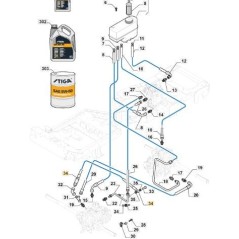 TUYAU DE BY-PASS PFM (KIT) ORIGINE STIGA - 387869534/0