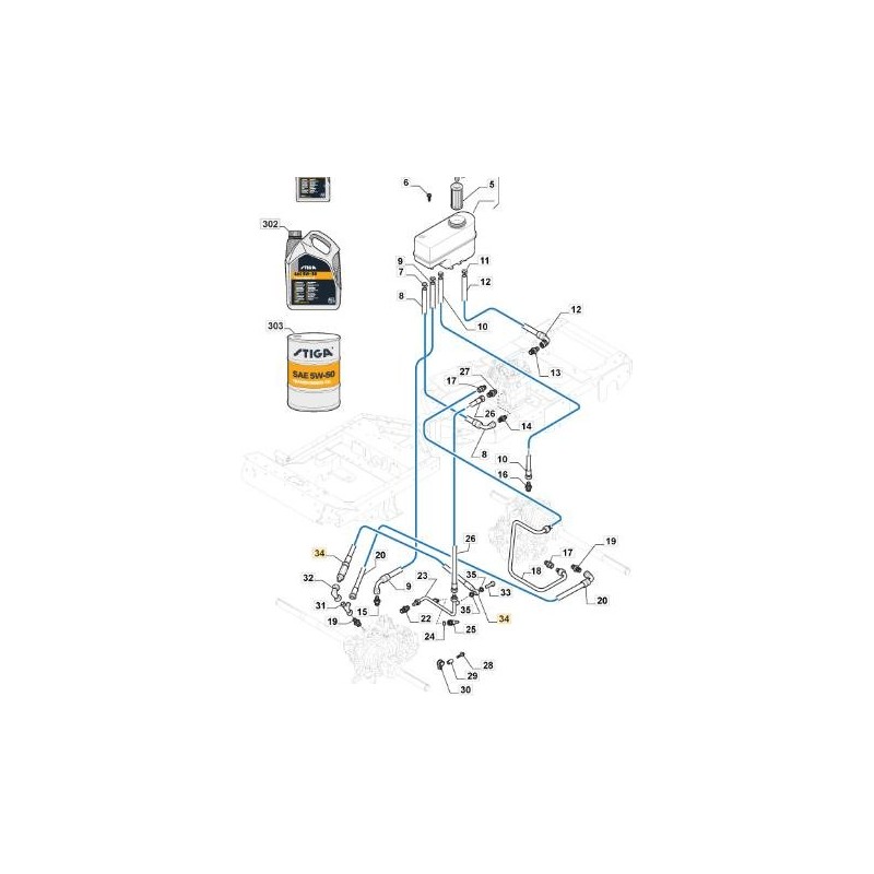 PFM BYPASS-SCHLAUCH (KIT) ORIGINAL STIGA – 387869534/0