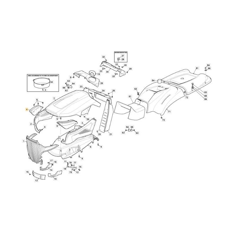ORIGINAL STIGA TNS RIGHT LED HEADLIGHT - 382185508/0
