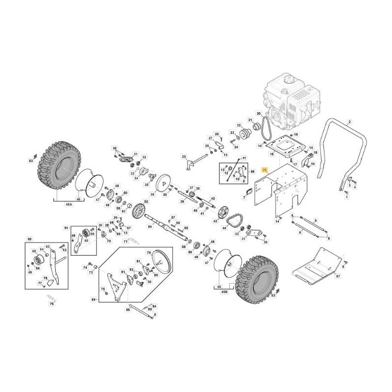 ORIGINAL STIGA TRANSMISSION CASE - 118820633/0