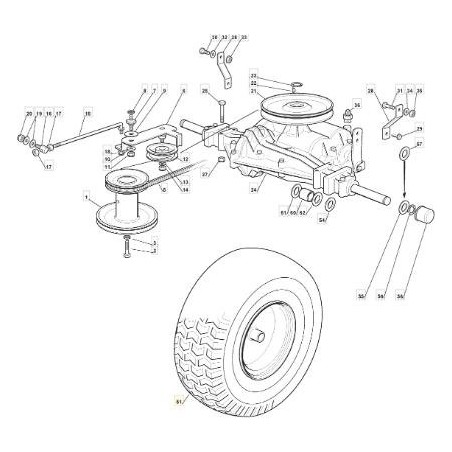 REAR WHEEL F72 KINGS ORIGINAL STIGA - 384680061/0 | Newgardenstore.eu
