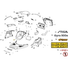 HOUSSE DE SELLE INFERIEURE GYRO 900 ORIGINAL STIGA - 337110411/0 | Newgardenstore.eu