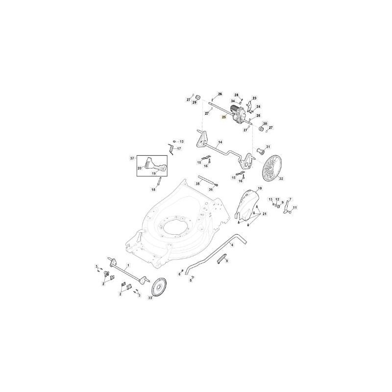 TRANSMISSION ÉLECTRIQUE GT 72V BLDC x MP1 ORIGINAL STIGA - 181003136/0