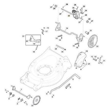TRANSMISIÓN ELÉCTRICA GT 72V BLDC x MP1 ORIGINAL STIGA - 181003136/0 | Newgardenstore.eu
