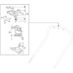 PROTECCIÓN DEL MOTOR DE BATERÍA PANTALLA DE EMPUJE ORIGINAL STIGA - 381600566/1