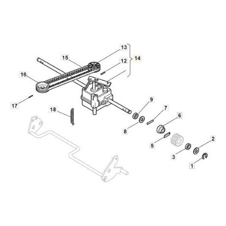 FR. GRUPO DE TRACCION TURBO 45 ORIGINAL STIGA - 181003084/0 | Newgardenstore.eu