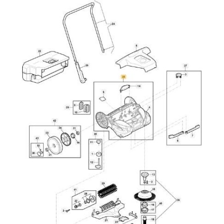 KIT CADRE SWP 577 ORIGINAL STIGA - 118821370/0 | Newgardenstore.eu