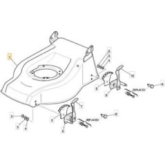 RAHMEN CA 48 ROT ORIGINAL STIGA - 381001800/1 | Newgardenstore.eu