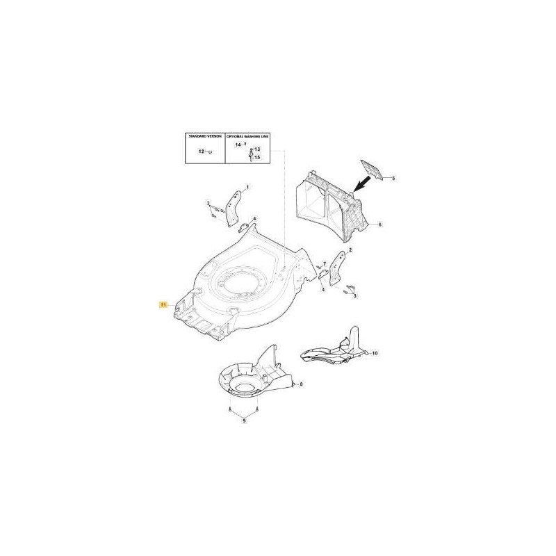 TELAIO CP1 43 U.L. GRIGIO RAGR.STG+CTF ORIGINALE STIGA - 381005034/0