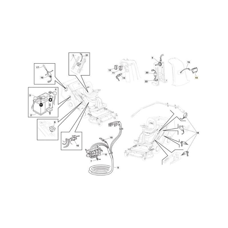 FANALE ANTERIORE A LED PFM ORIGINALE STIGA - 387184250/0