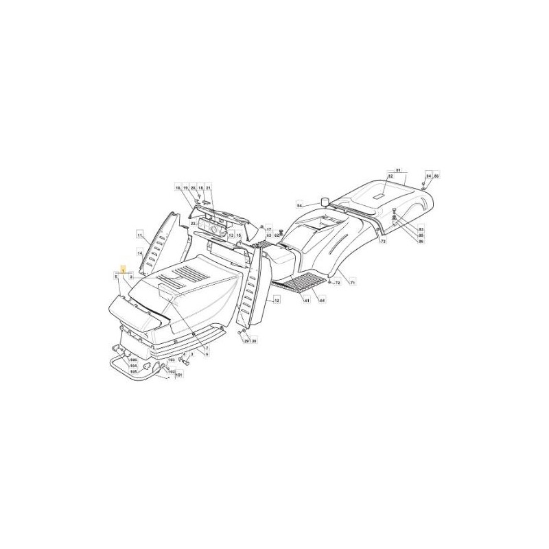 UPPER BONNET TC SINGLE LIGHT ARA.200343 ORIGINAL STIGA - 382076932/0
