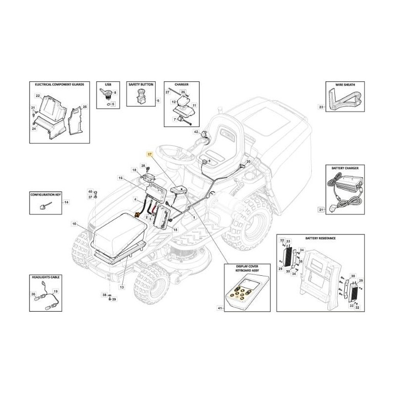 SCHEDA ELETTRONICA V1 MP/SD BAT.'22 ORIGINALE STIGA - 382722469/0