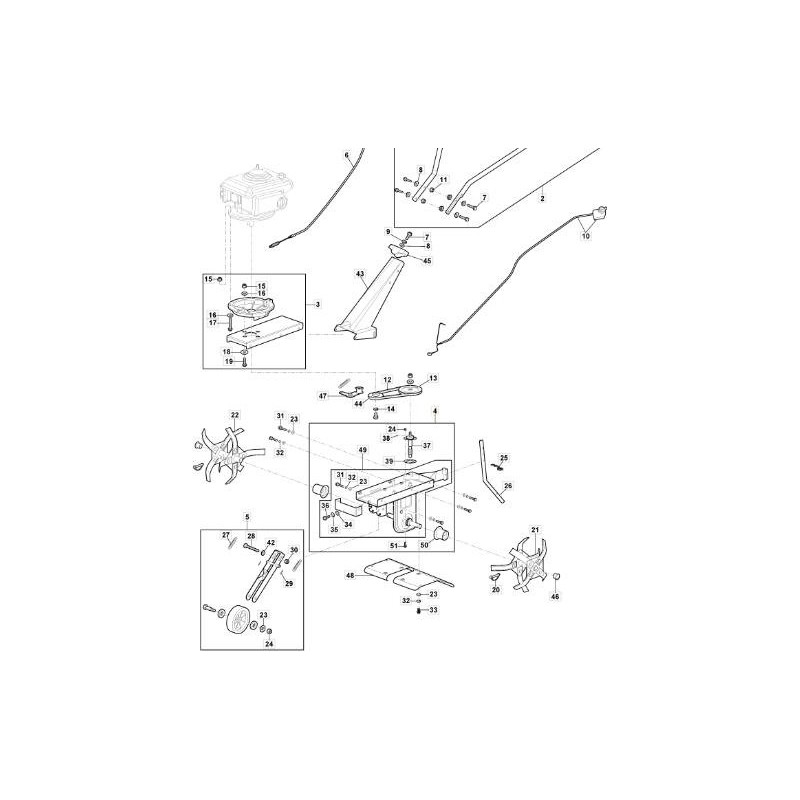 GROUPE DE TRANSMISSION ORIGINAL STIGA TI 36 V JAUNE - 118805072/0