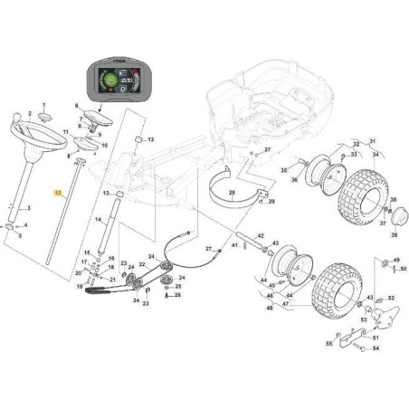 TUBO SOPORTE PANTALLA PK220EL CTF ORIGINAL STIGA - 387869273/0 | Newgardenstore.eu