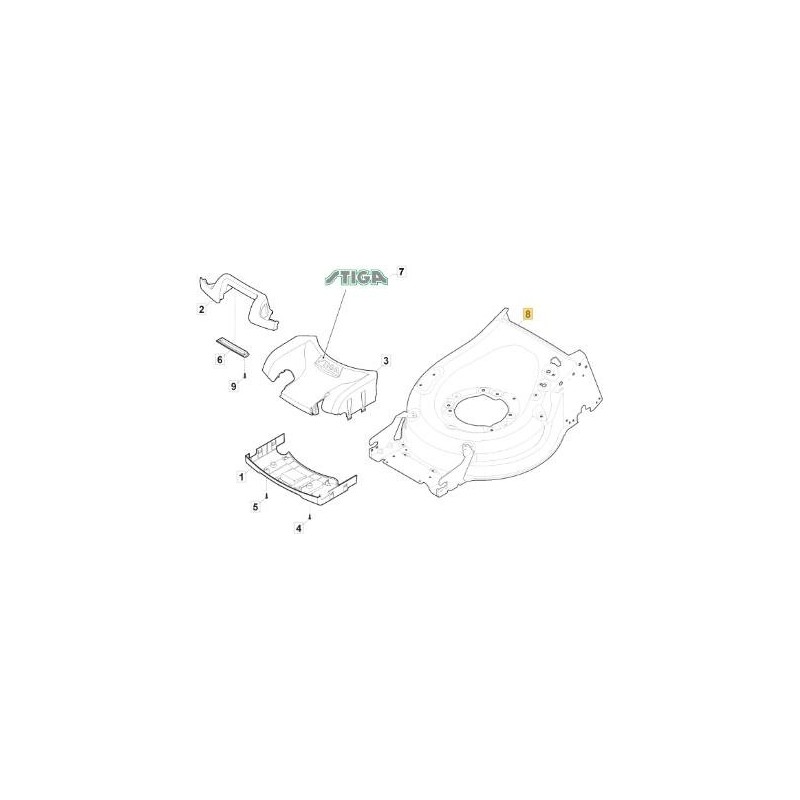 CADRE MP2 504 UL GRIS STIGA RAINBOW ORIGINAL STIGA - 381004836/0