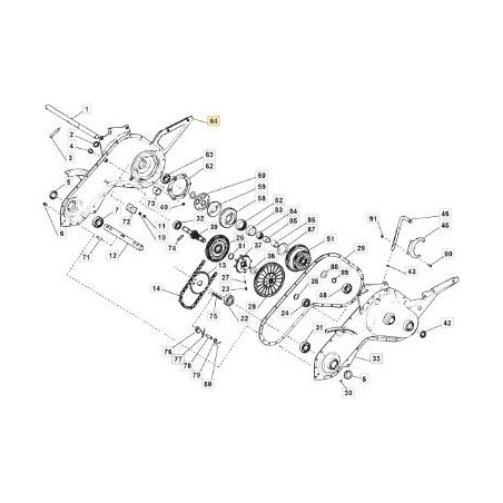 KIT CARTER IZQUIERDO AMARILLO ORIGINAL STIGA - 118800336/0 | Newgardenstore.eu