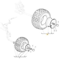 RUOTA 18STARCO+KENDA K500E ORIGINALE STIGA - 382680085/0