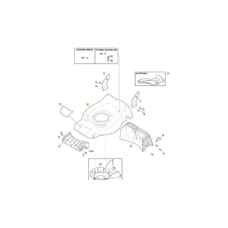 CADRE CSC 53 NOIR RAL9005 POLI'19 ORIGINAL STIGA - 381004949/1