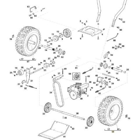 ROUE COMPLÈTE SX 16*6.5-8 ORIGINE STIGA - 118821117/0 | Newgardenstore.eu