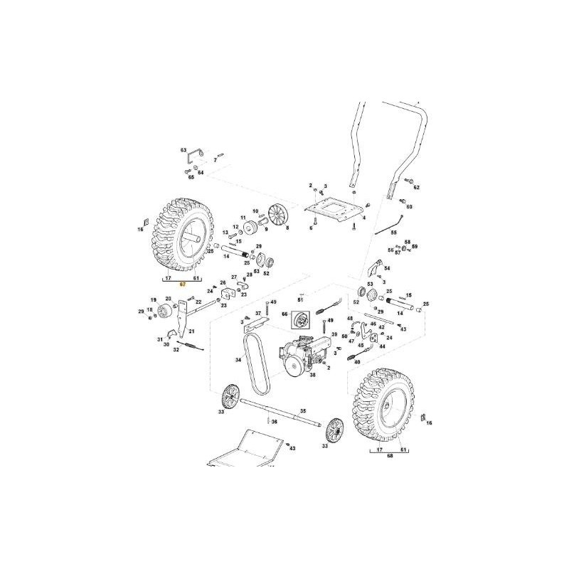 COMPLETE WHEEL RIGHT 16*6.5-8 ORIGINAL STIGA - 118821116/0