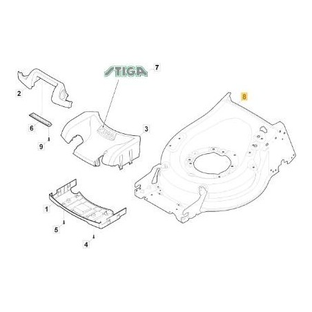 TELAIO MP2 50 ROLL.GRIGIO PERLA RAG+CTF ORIGINALE STIGA - 381004960/0 | Newgardenstore.eu