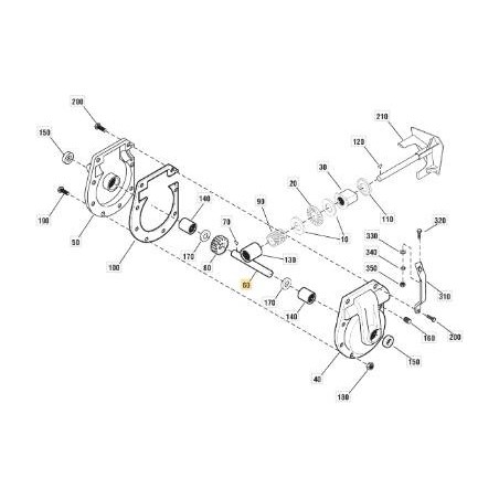 ARBRE DE TARIÈRE STIGA ORIGINAL - 1812-2363-01 | Newgardenstore.eu