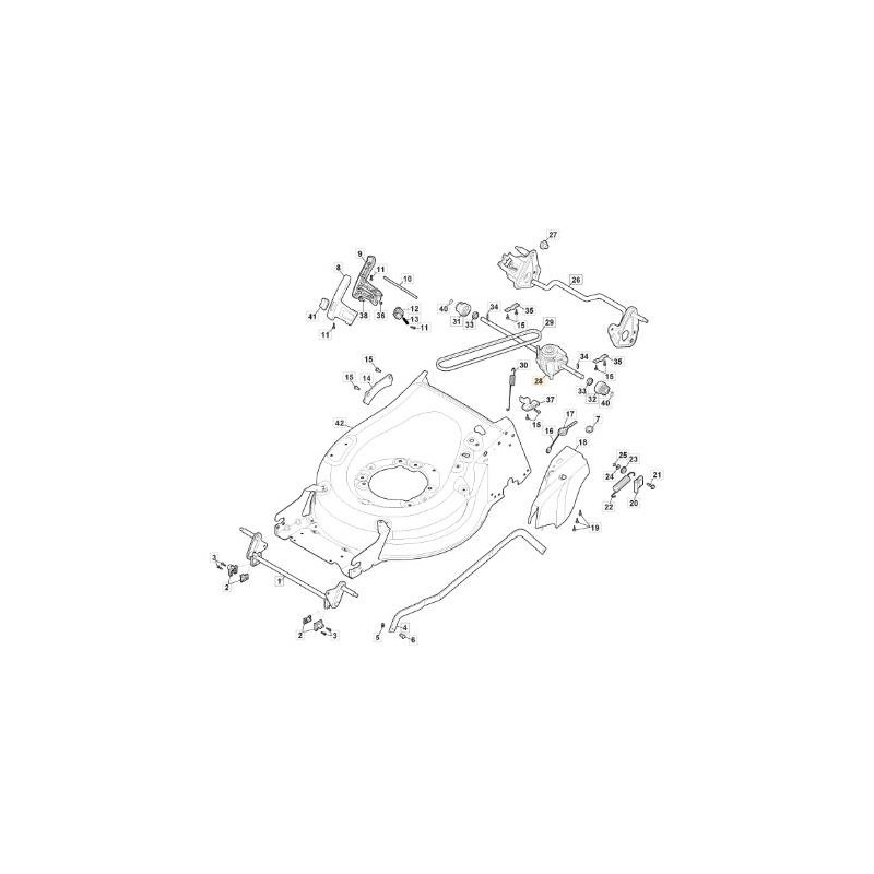 MC600 TRACCIÓN DE MONTAJE ÚNICO GR. STIGA MP2 ORIGINAL - 181003118/0