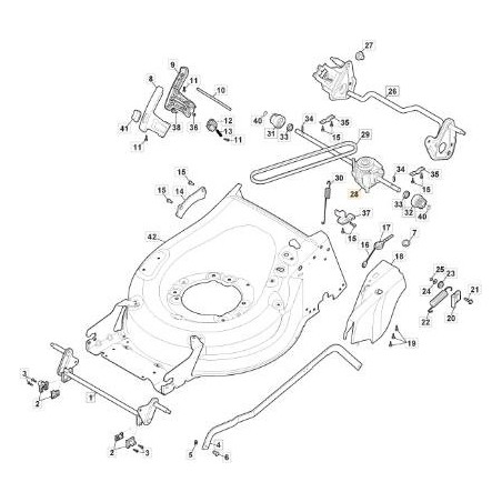 MC600 GR. DE TRACTION À MONTAGE UNIQUE. STIGA MP2 ORIGINAL - 181003118/0 | Newgardenstore.eu
