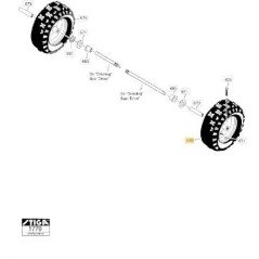 RUOTA DX (1074 P) ORIGINALE STIGA - 1812-1951-01 | Newgardenstore.eu