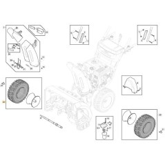 RUEDA COMPLETA DERECHA 16x6.50-8 ORIGINAL STIGA - 118821235/0 | Newgardenstore.eu