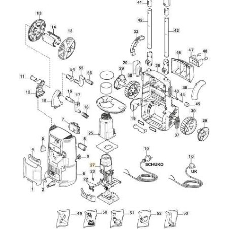 ORIGINAL STIGA PUMP + ELECTRIC MOTOR ASSEMBLY - 118821070/0 | Newgardenstore.eu