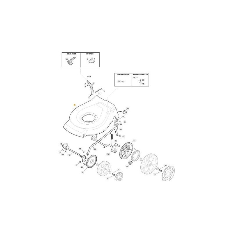 TELAIO NT53 U.L. ROSSO 3002 '11 ORIGINALE STIGA - 381004542/0