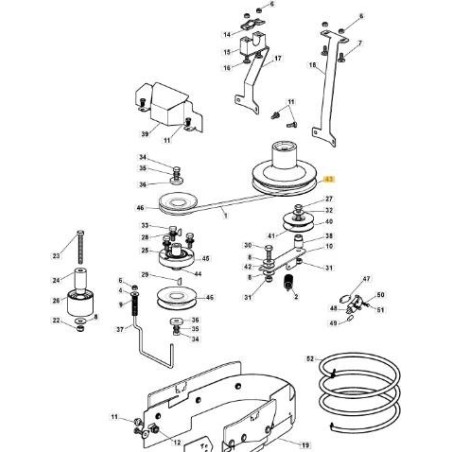 POULIE DE PRISE DE FORCE TC/MP ZNB ORIGINAL STIGA - 382601517/0 | Newgardenstore.eu