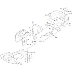 REAR SUPPORT FRAME PKEL VNN ORIGINAL STIGA - 387800043/1