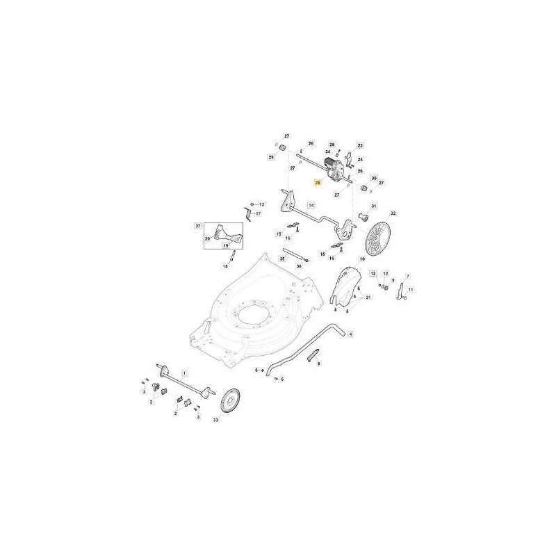 TRANSMISSION ÉLECTRIQUE GT-ME 512 36V BLDC MP1 ORIGINAL STIGA - 181003128/0