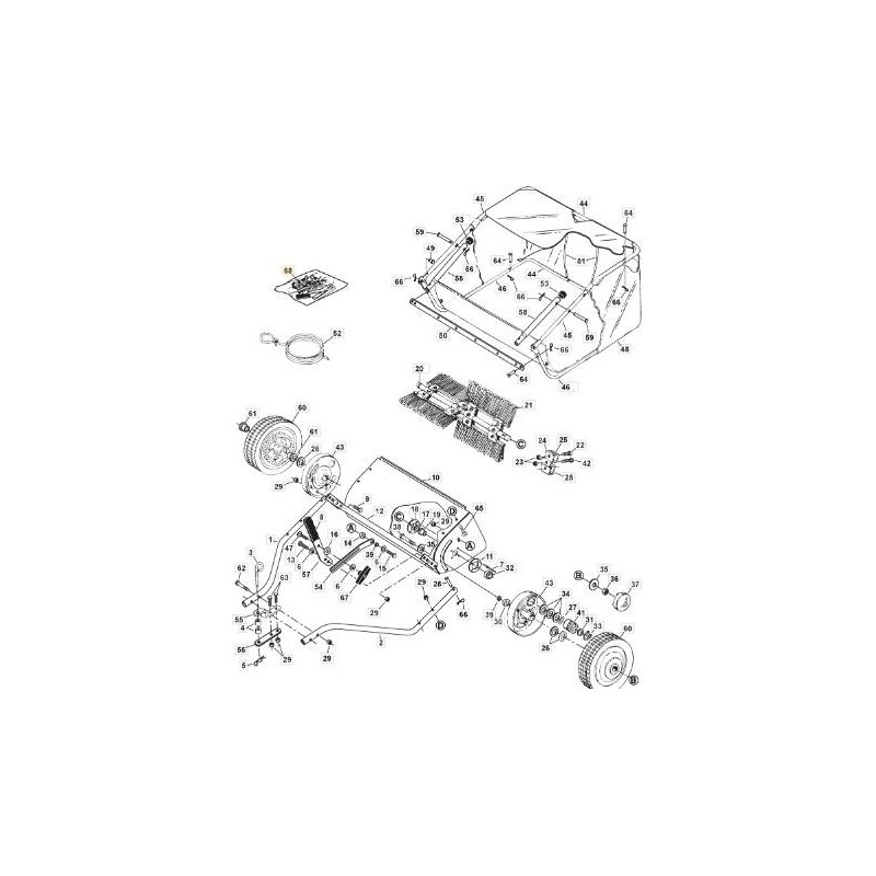 KIT TORNILLOS/COMPONENTES COLECTOR 42 COMP ORIGINAL STIGA - 118890299/0