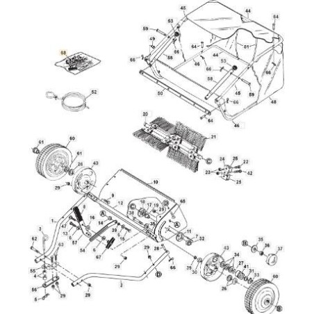 SCREW KIT/COMPONENTS COLLECTOR 42 COMP ORIGINAL STIGA - 118890299/0 | Newgardenstore.eu